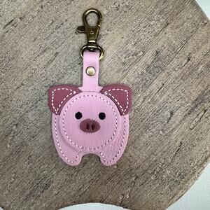 Portland Leather Pig Purse Charm FAST SHIP Clara Farm Keychain NEW